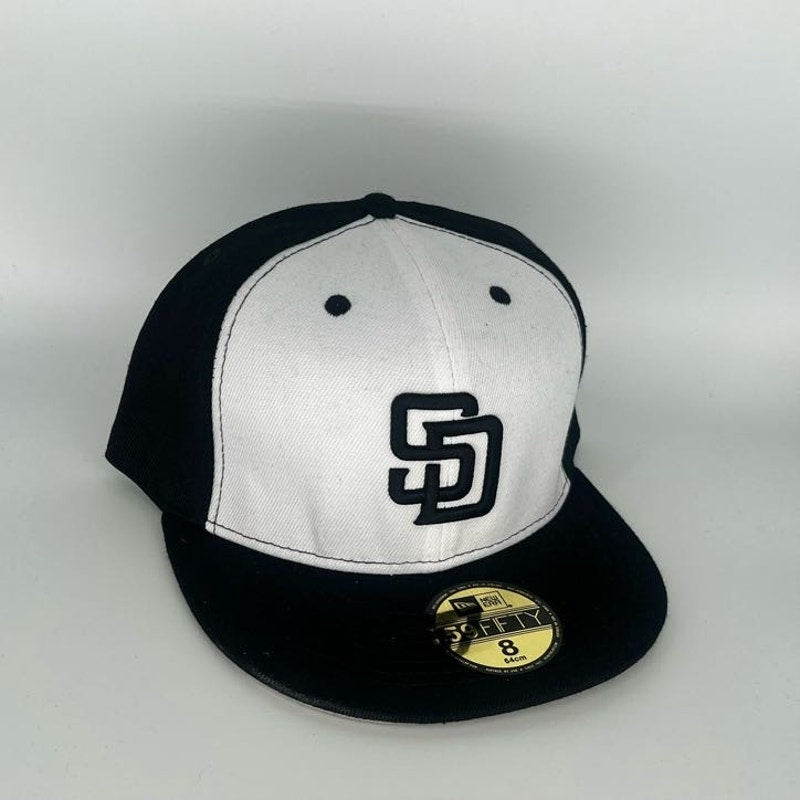 Black White  San Diego Padres New Era MLB 59Fifty Fitted Hat