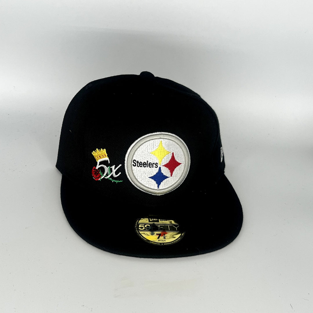 Black Pittsburgh Steelers 10X Patch New Era MLB 59Fifty Fitted Hat