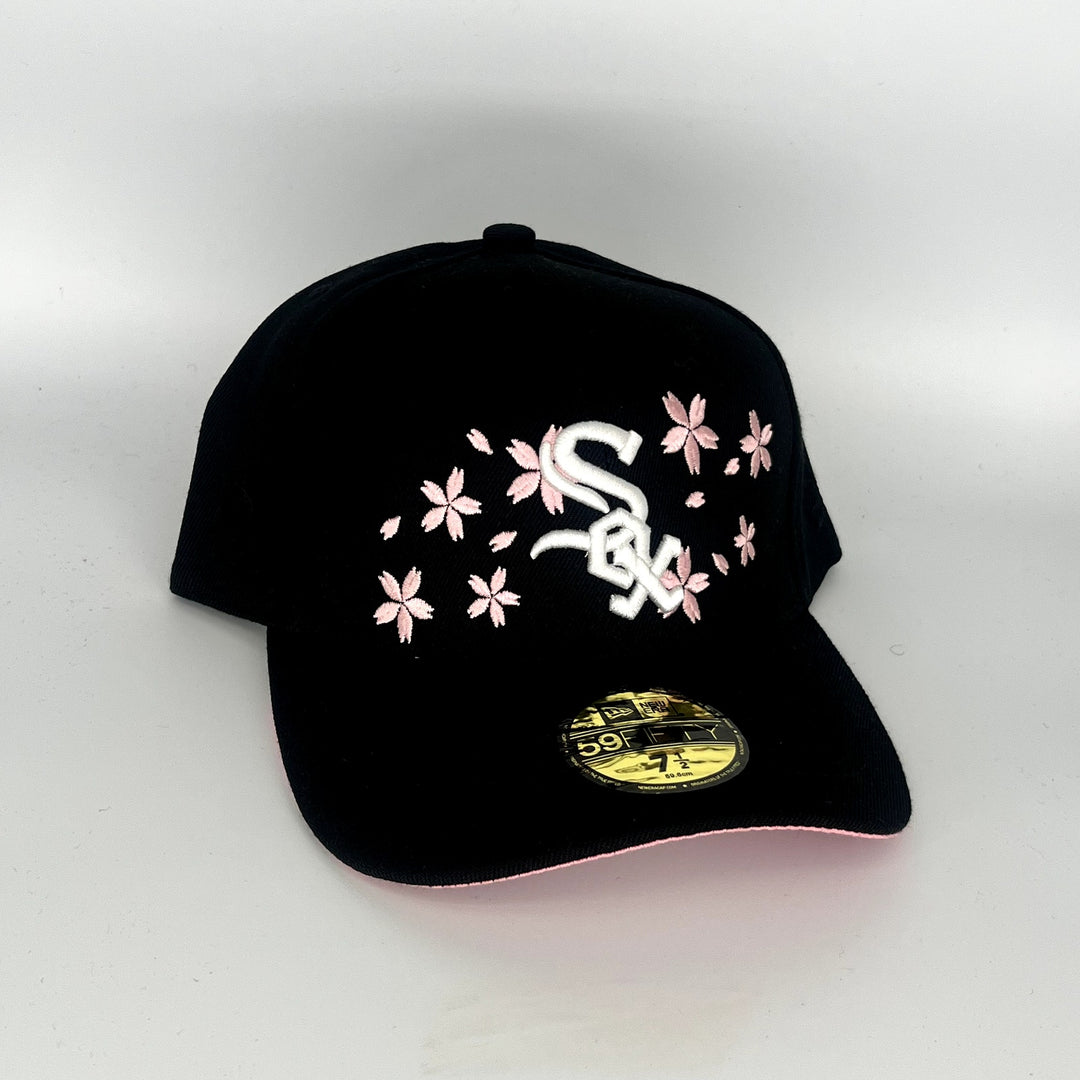 Black Flowery Chicago White Sox New Era MLB 59Fifty Fitted Hat