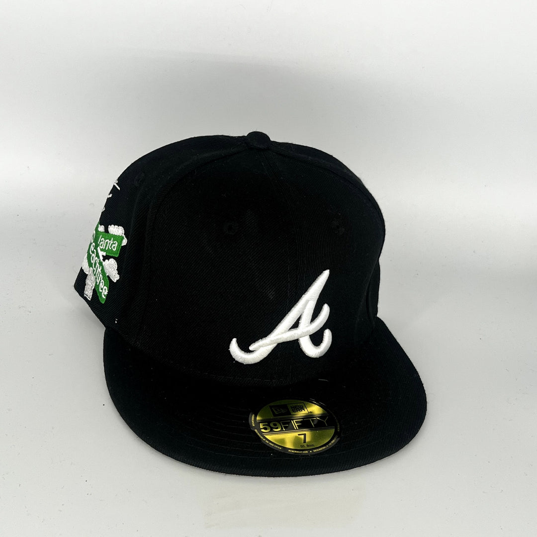 Black Atlanta Braves New Era MLB 59Fifty Fitted Hat
