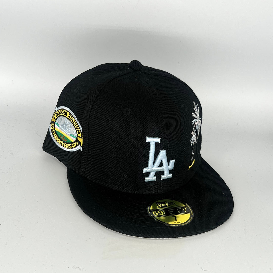 Black Los Angeles Dodgers 50TH Anniversary SP New Era MLB 59Fifty Fitted Hat