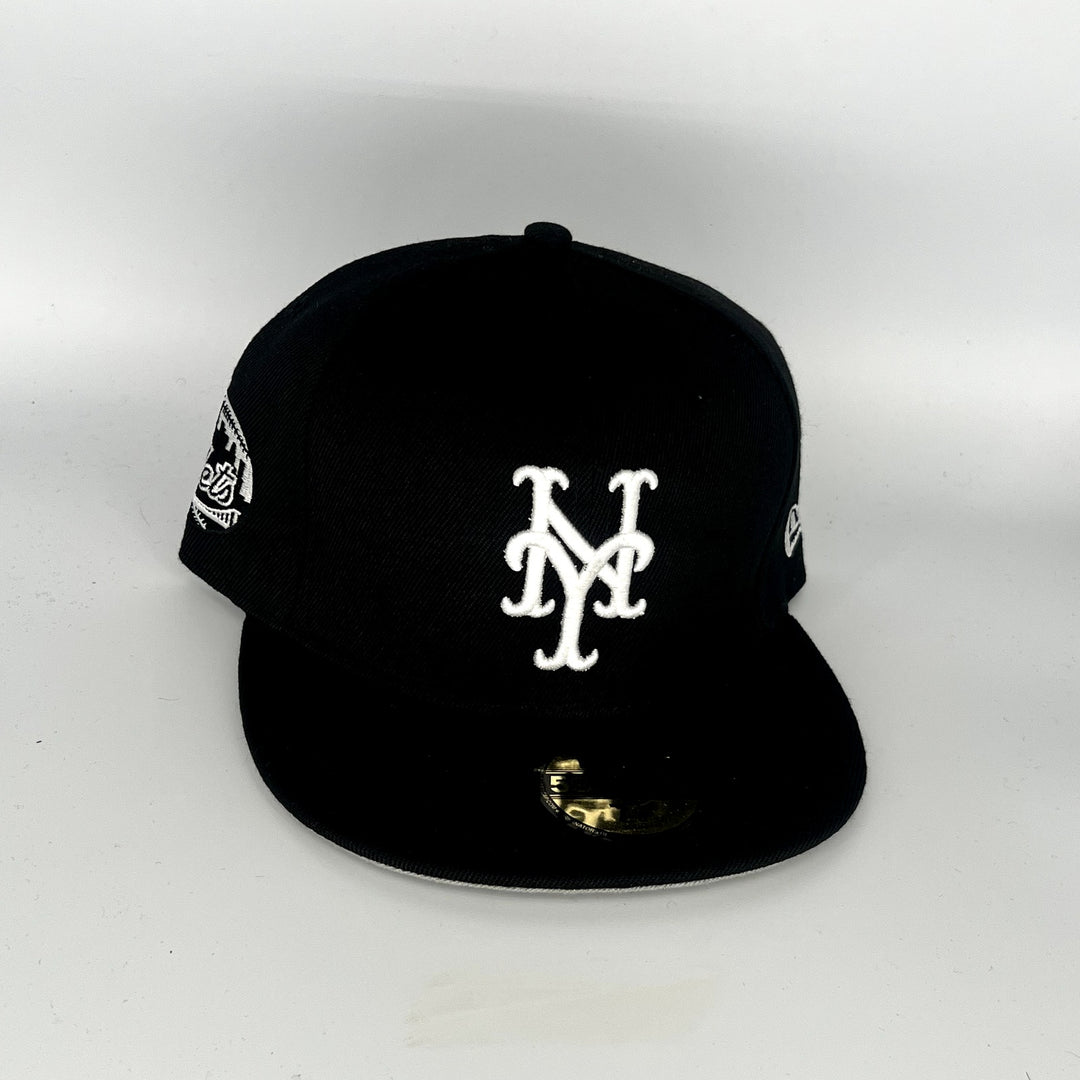Black New York Mets New Era MLB 59Fifty Fitted Hat