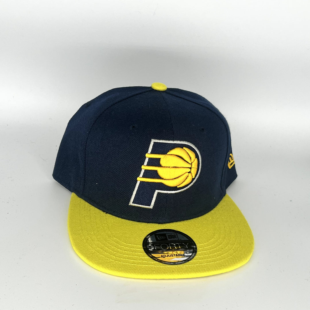 Navy Blue Yellow Indiana Pacers New Era 9Forty Snapback Hat
