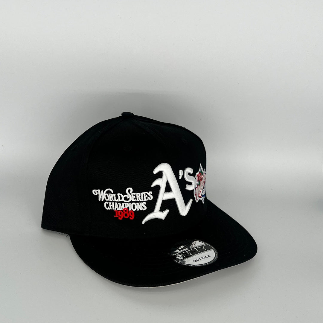 Black Athletics 1989 World Series Champions New Era MLB 9Fifty Snapback Hat