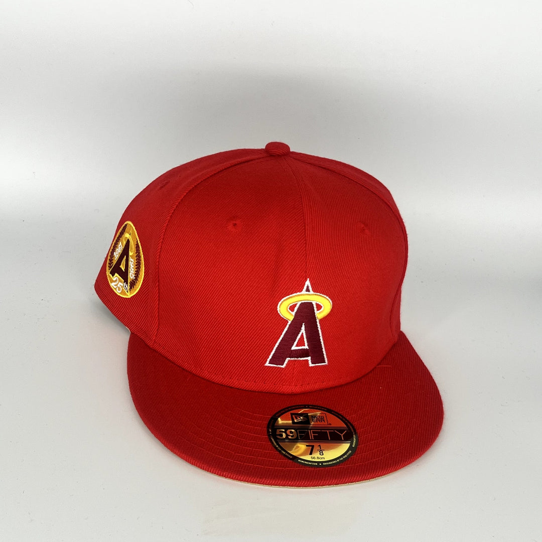Red Los Angeles Angels 25TH Anniversary SP New Era MLB 59Fifty Fitted Hat