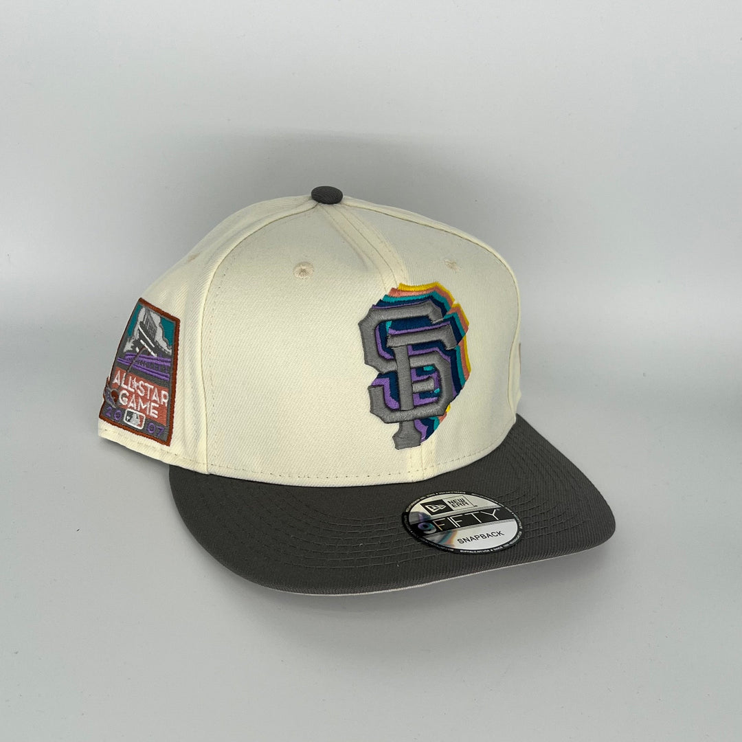 White Black San Francisco Giants 2007 All Star Game  Side Patch New Era MLB 9Fifty Snapback Hat