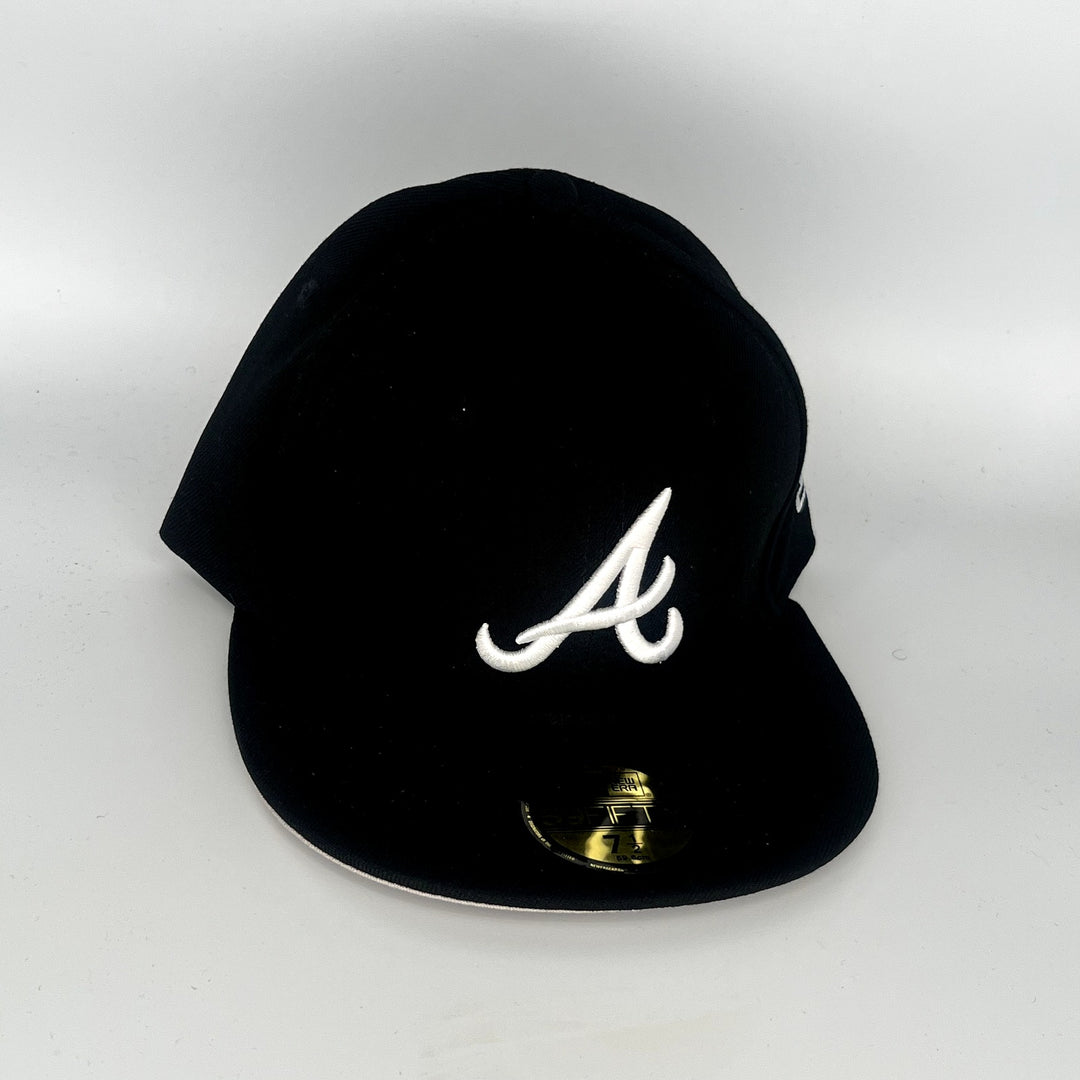 Black Atlanta Braves New Era MLB 59Fifty Fitted Hat