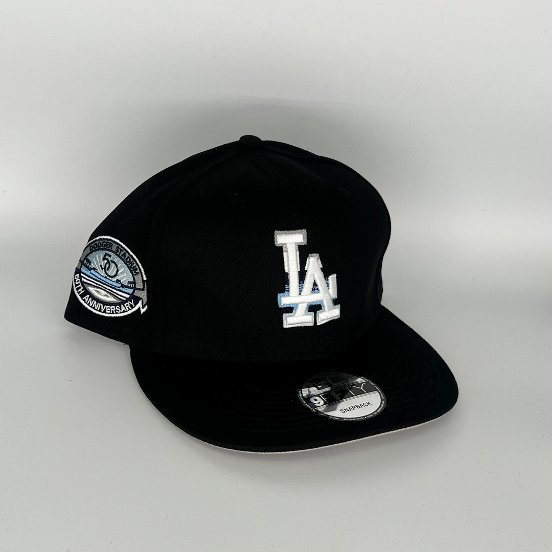 Black Los Angeles Dodgers 50th Anniversary Dodger Stadium Side Patch New Era MLB 9Fifty Snapback Hat