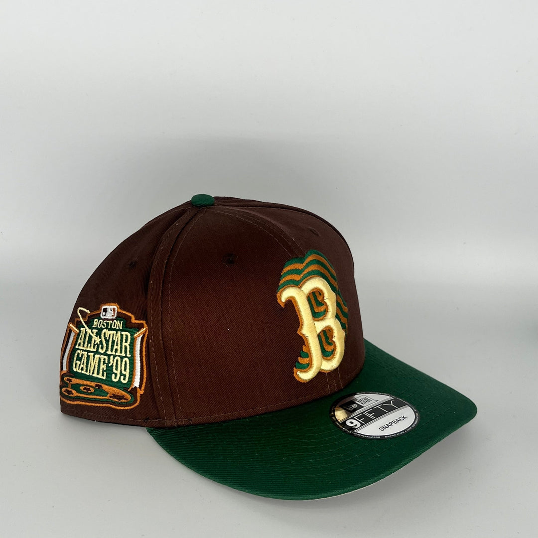Brown/Green  Boston Red Sox Boston All Star Game '99 Side Patch New Era MLB 9Fifty Snapback Hat