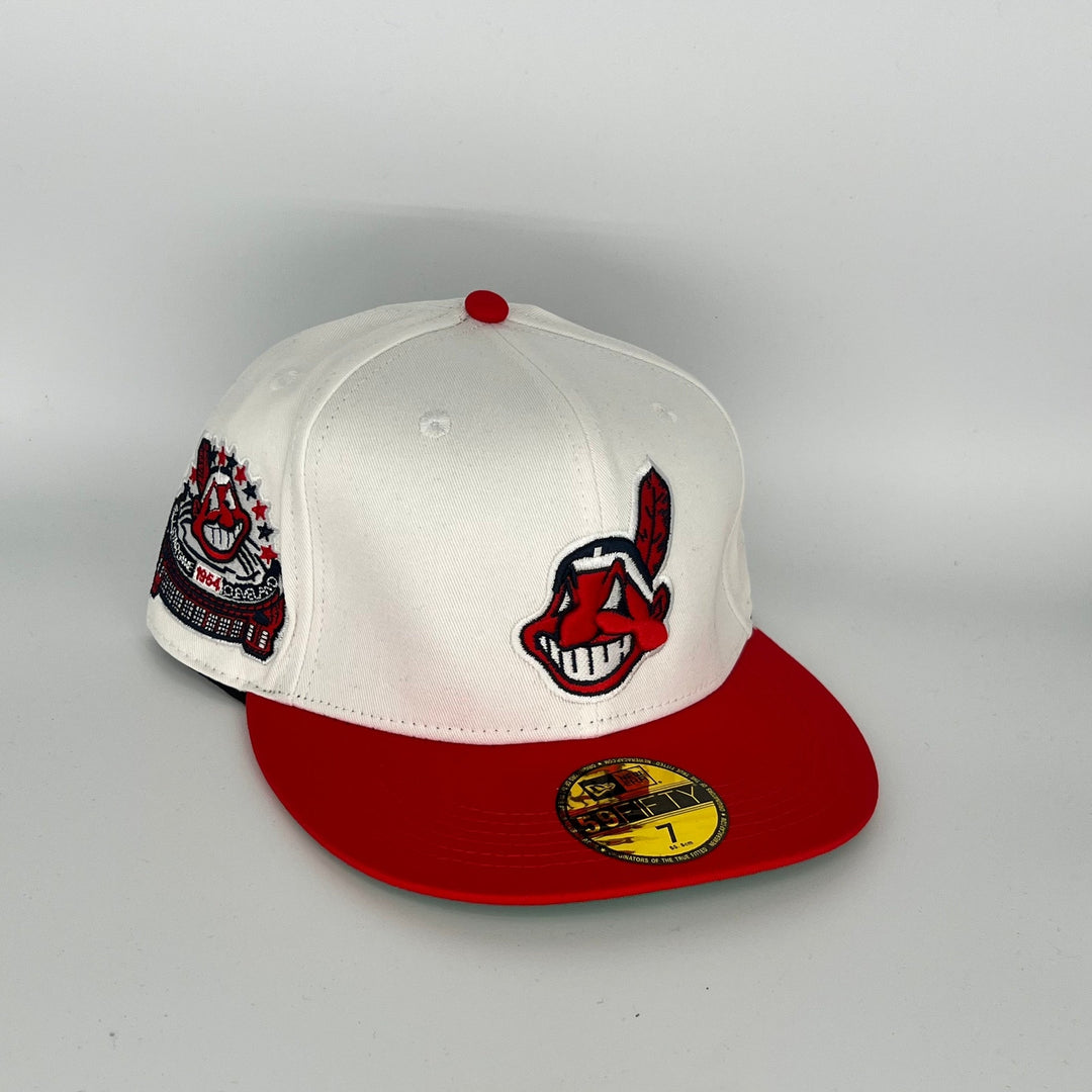 White Red Cleveland Indians 1954 All Star Game Side Patch New Era MLB 59Fifty Fitted Hat