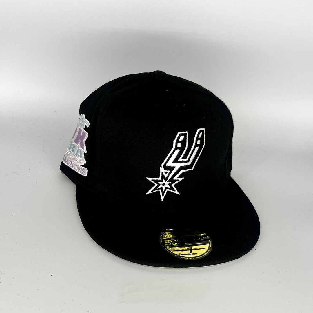 Black San Antonio Spurs New Era NBA 59Fifty Fitted Hat