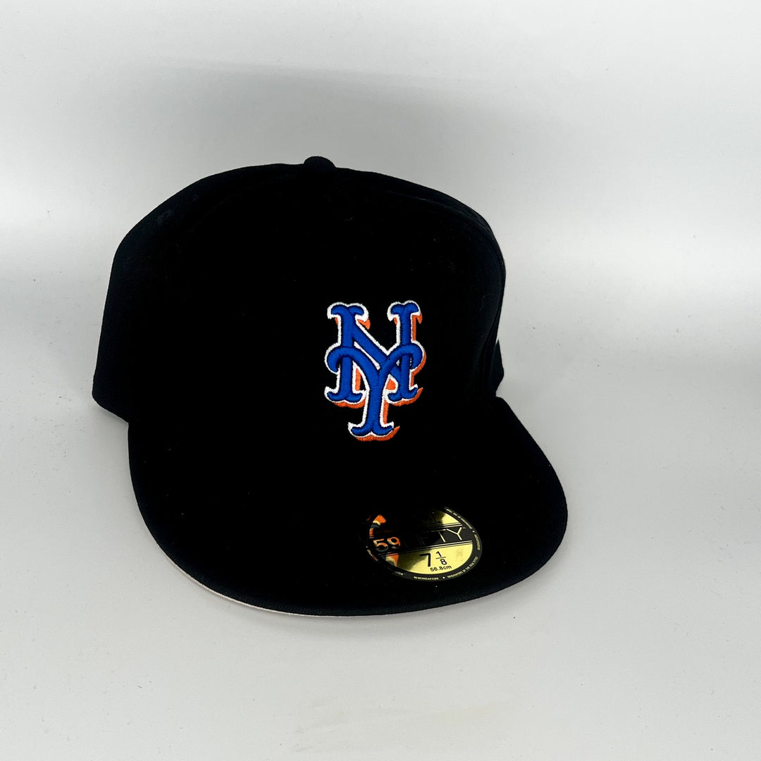 Black New York Mets New Era MLB 59Fifty Fitted Hat