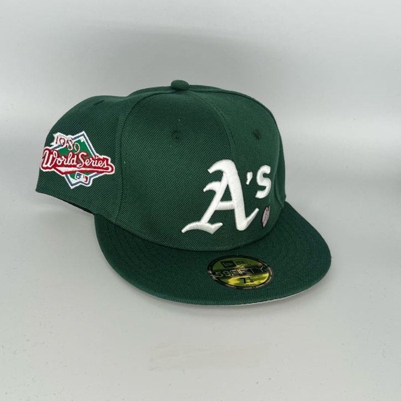 Green Athletics New Era MLB 59Fifty Fitted Hat