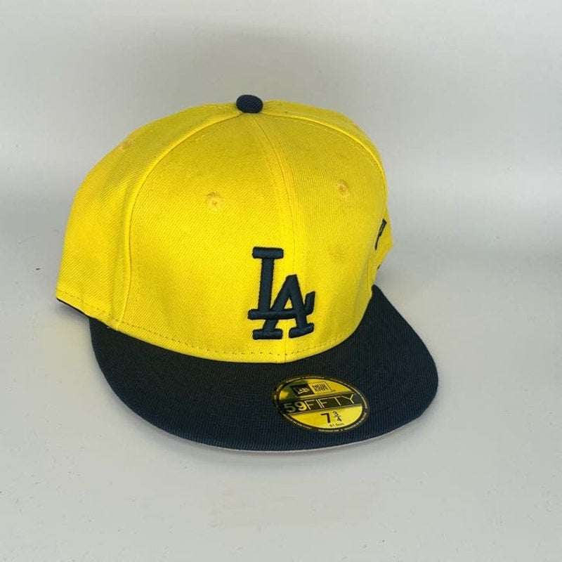 Yellow Black  Los Angeles Dodgers New Era MLB 59Fifty Fitted Hat