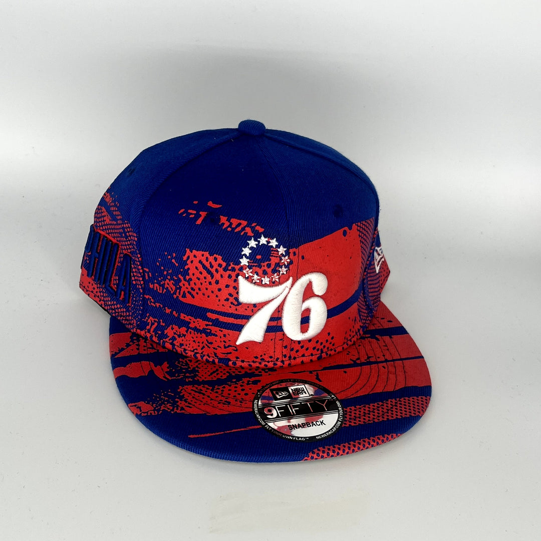 Blue Red Philadelphia 76ers New Era NBA 9Fifty Snapback Hat