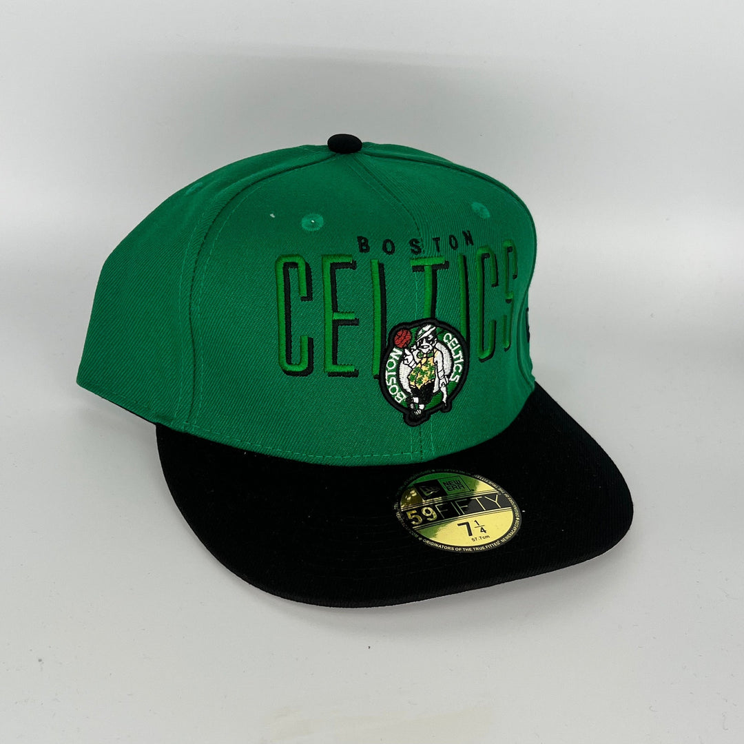 Green Black Boston Celtics New Era NBA 59Fifty Fitted Hat