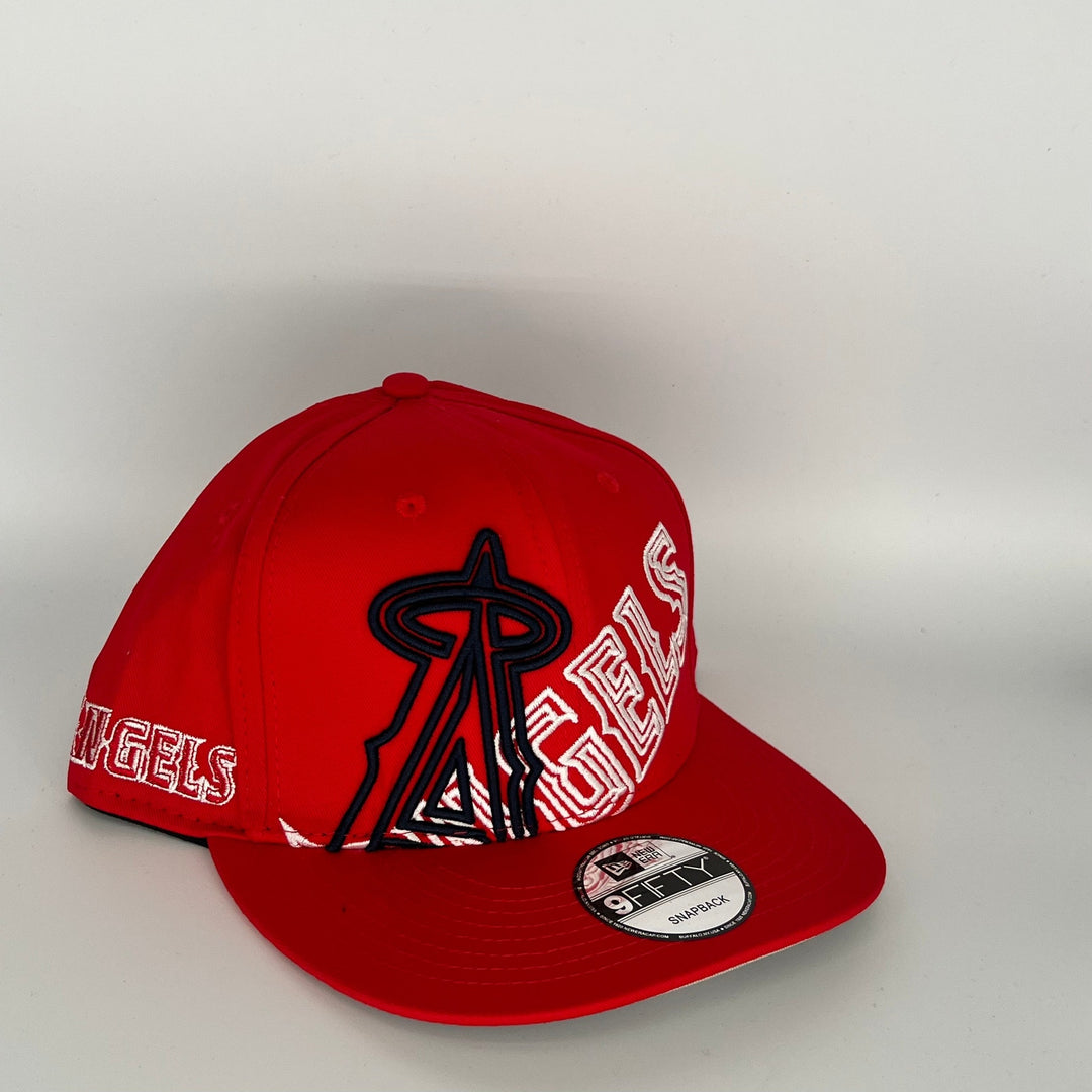 Red Los Angeles Angels Angels Side Patch New Era MLB 9Fifty Snapback Hat
