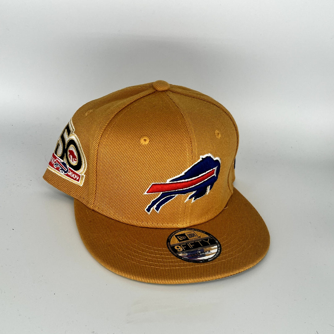 Brown Buffalo Bills 50 Years Anniversary Side Patch New Era NFL 9Fifty Snapback Hat