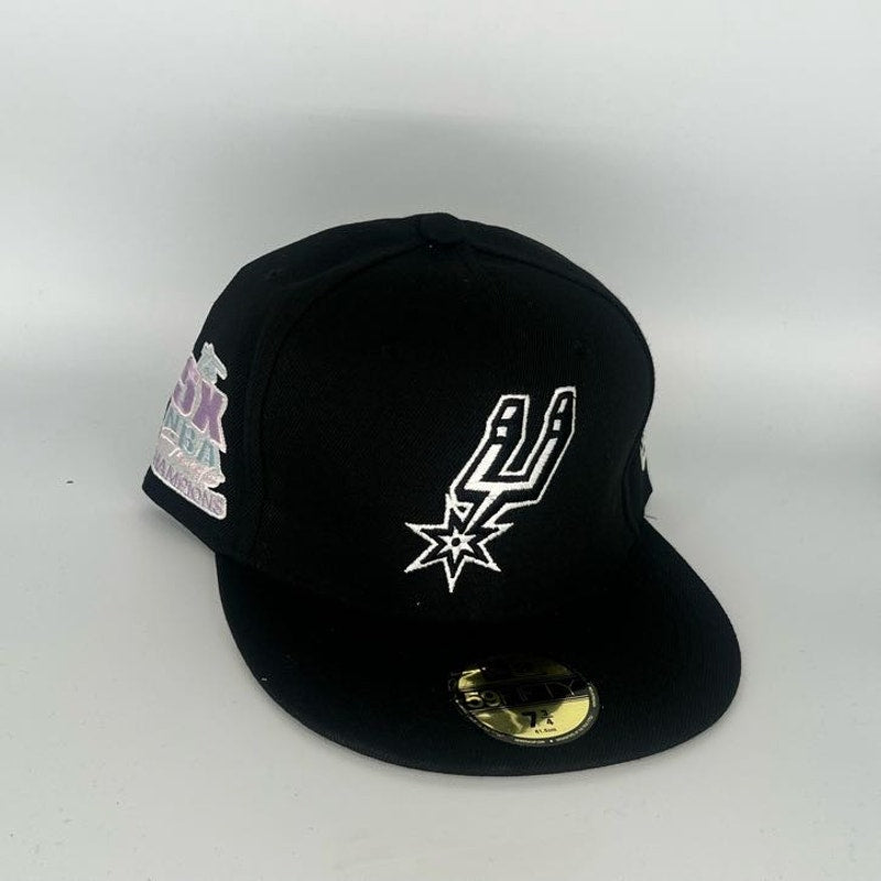 Black San Antonio Spurs New Era NBA 59Fifty Fitted Hat