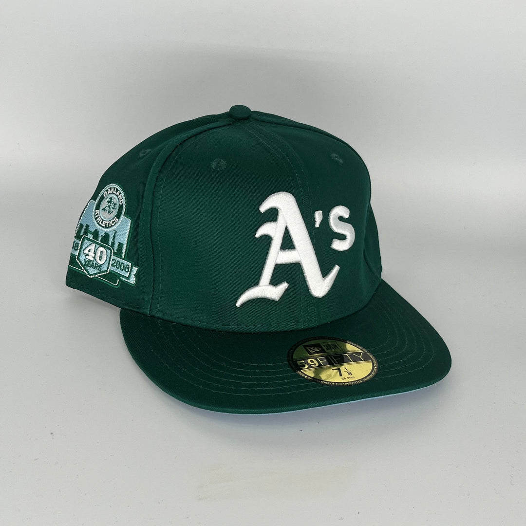 Green Oakland Athletics 40 Years Side Patch New Era MLB 59Fifty Fitted Hat