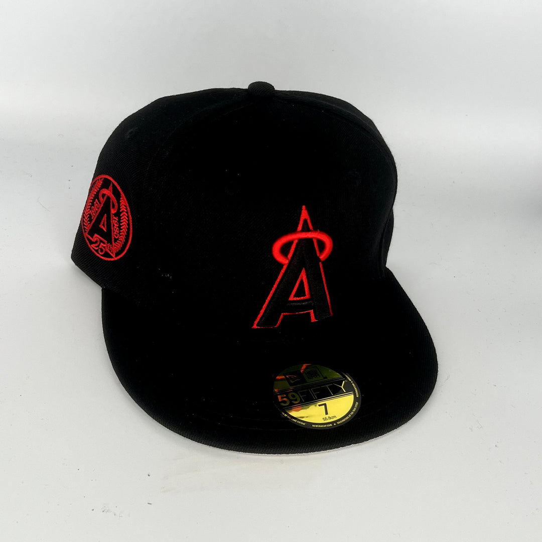 Black Los Angeles Angels New Era MLB 59Fifty Fitted Hat