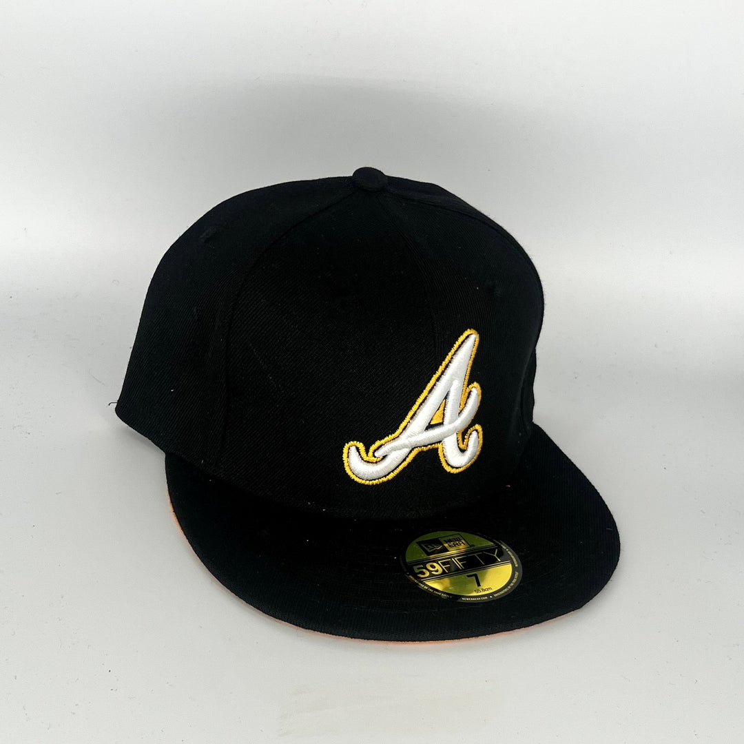 Black Atlanta Braves New Era MLB 59Fifty Fitted Hat