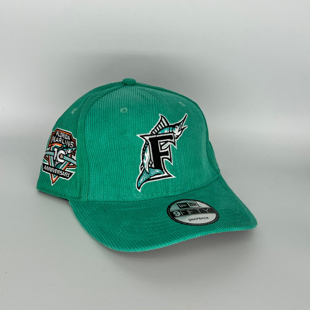 Green Florida Marlins 10th Anniversary Side Patch New Era MLB 9Fifty Snapback Hat