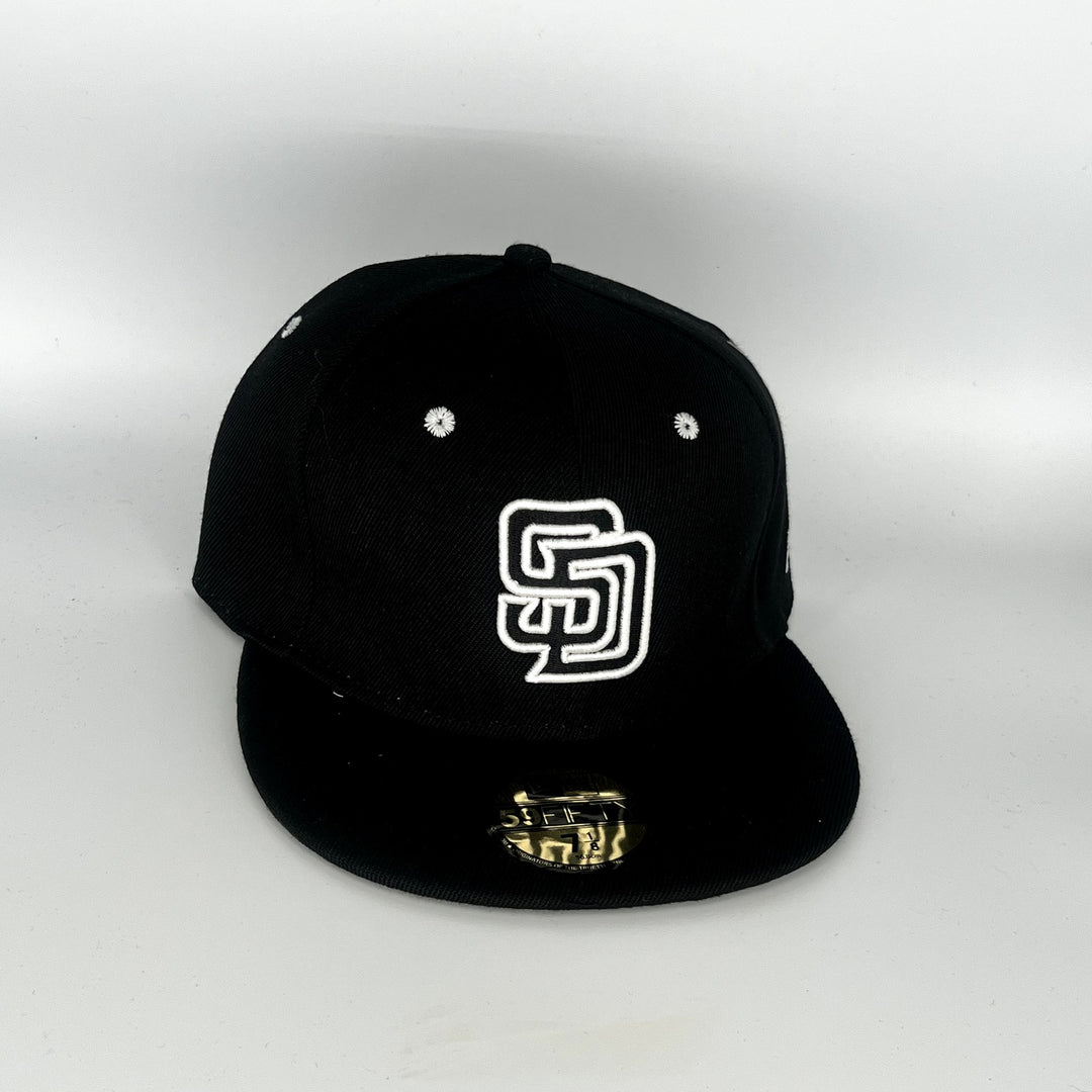 Black San Diego Padres New Era MLB 59Fifty Fitted Hat