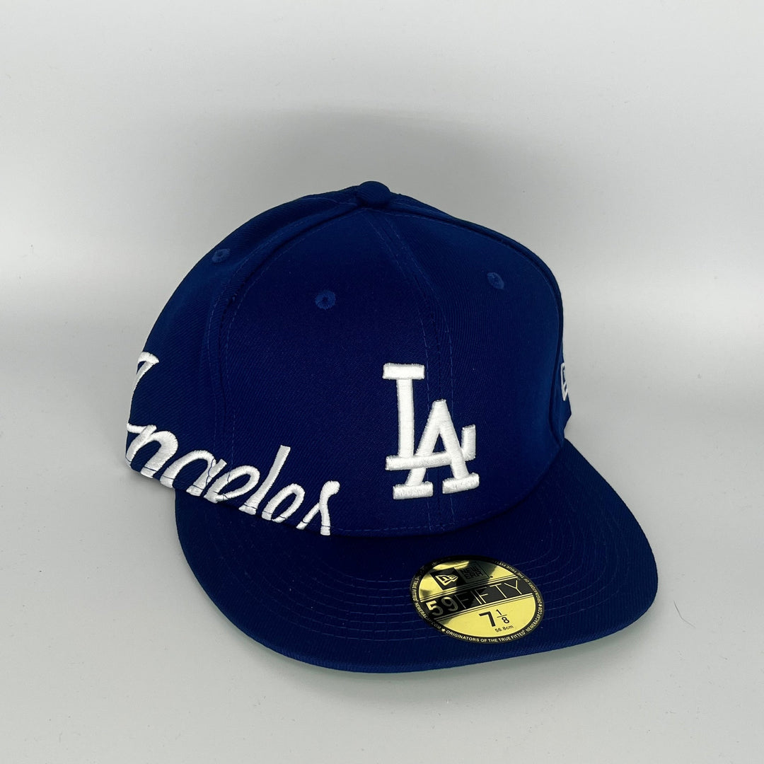 Blue Los Angeles Dodgers Angeles Side Patch New Era MLB 59Fifty Fitted Hat