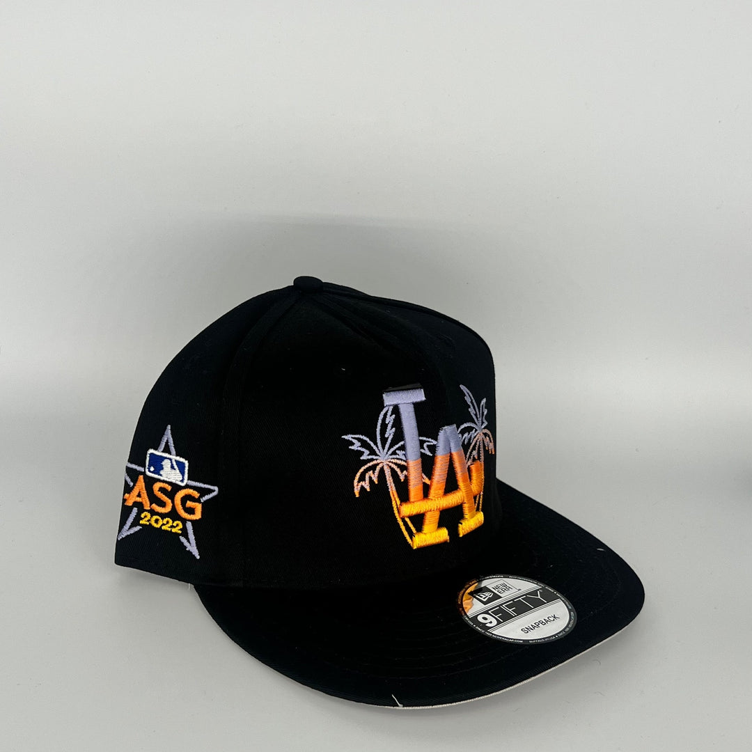 Black Los Angeles Dodgers Palm Tree 2022 ASG Side Patch New Era MLB 9Fifty Snapback Hat