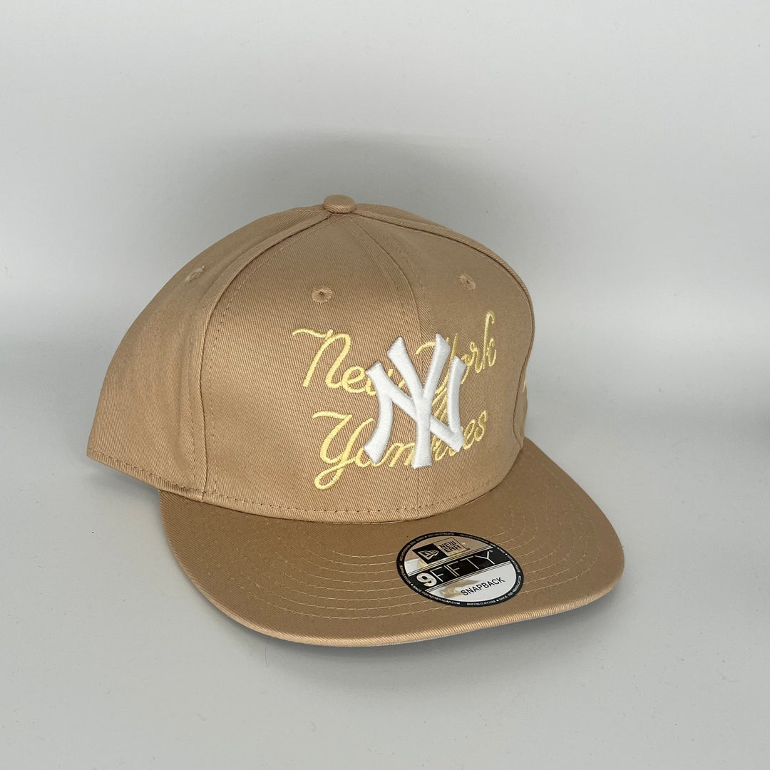 Brown New York Yankees NY Overlap Side Patch New Era MLB 9Fifty Snapback Hat