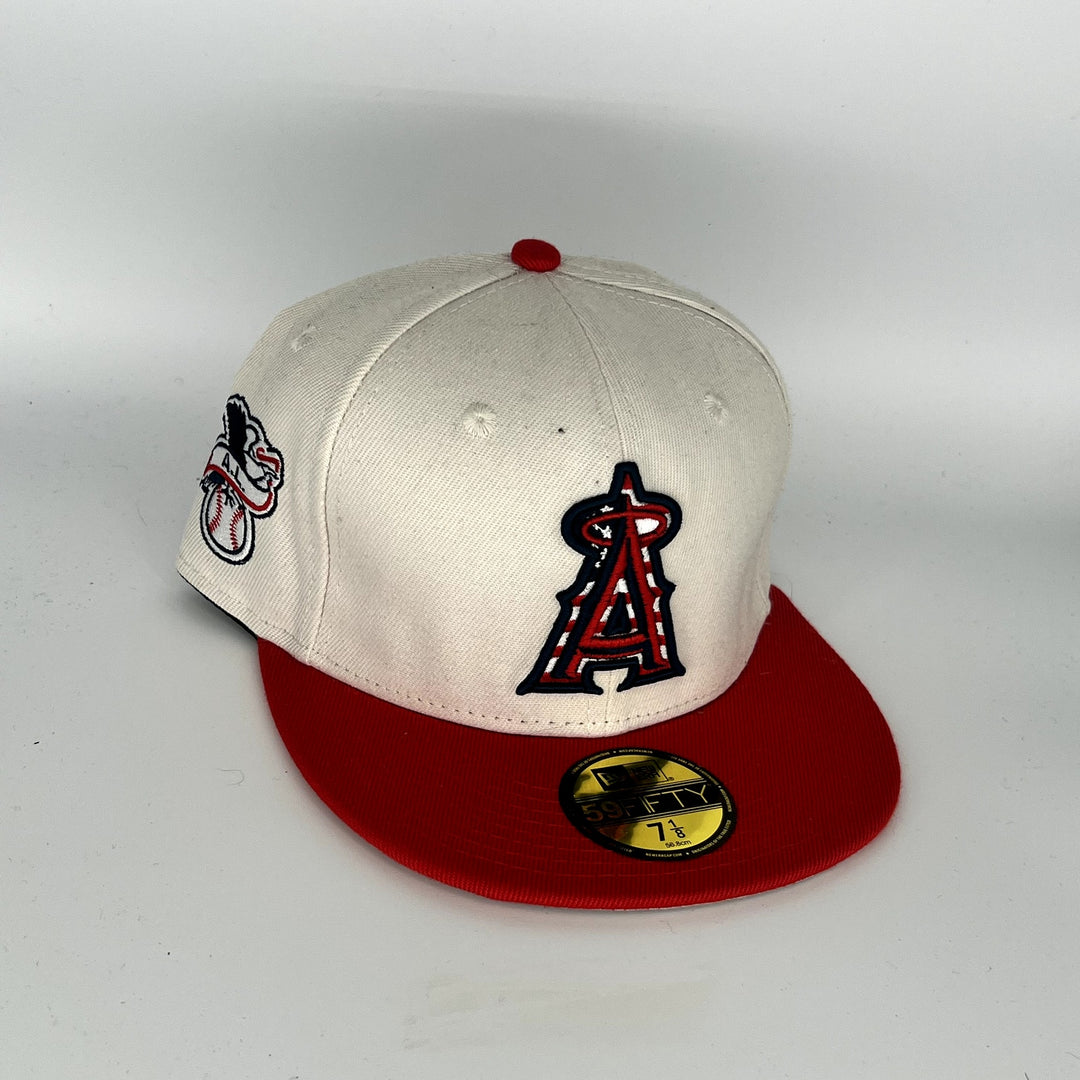 White Red Los Angeles Angels New Era MLB 59Fifty Fitted Hat