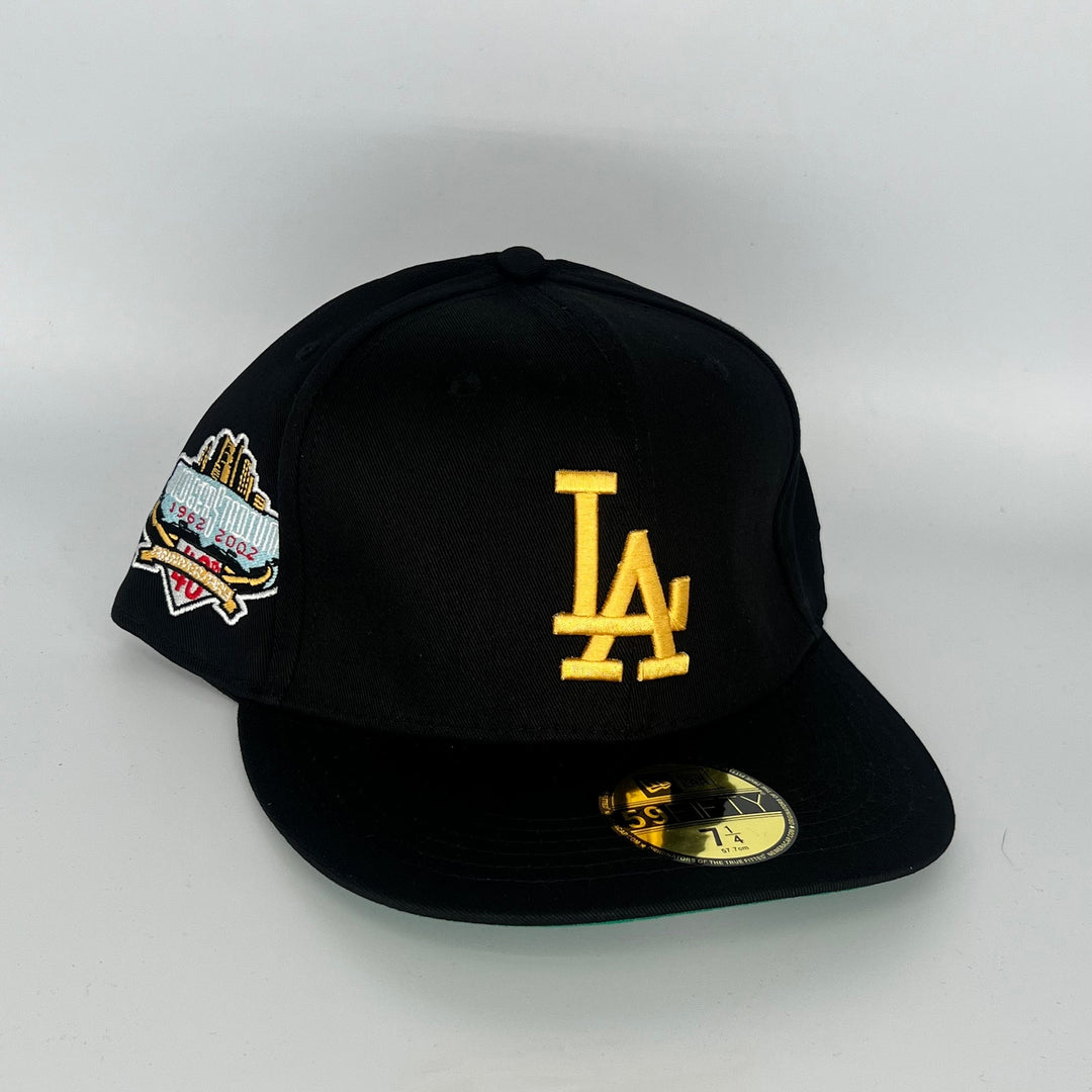 Black Los Angeles Dodgers 40th Anniversary Side Patch New Era MLB 59Fifty Fitted Hat