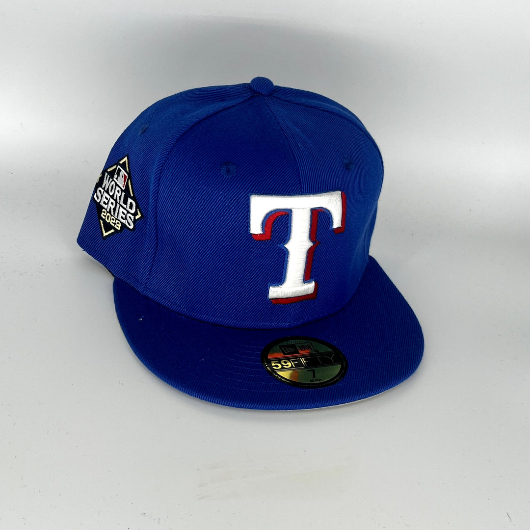 Blue Texas Rangers 2023 World Series New Era MLB 59Fifty Fitted Hat