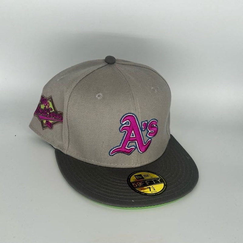 Gray Athletics New Era MLB 59Fifty Fitted Hat