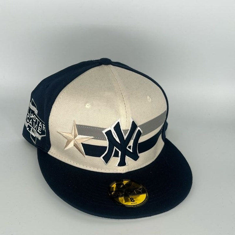Black White New York Yankees New Era NBA 59Fifty Fitted Hat