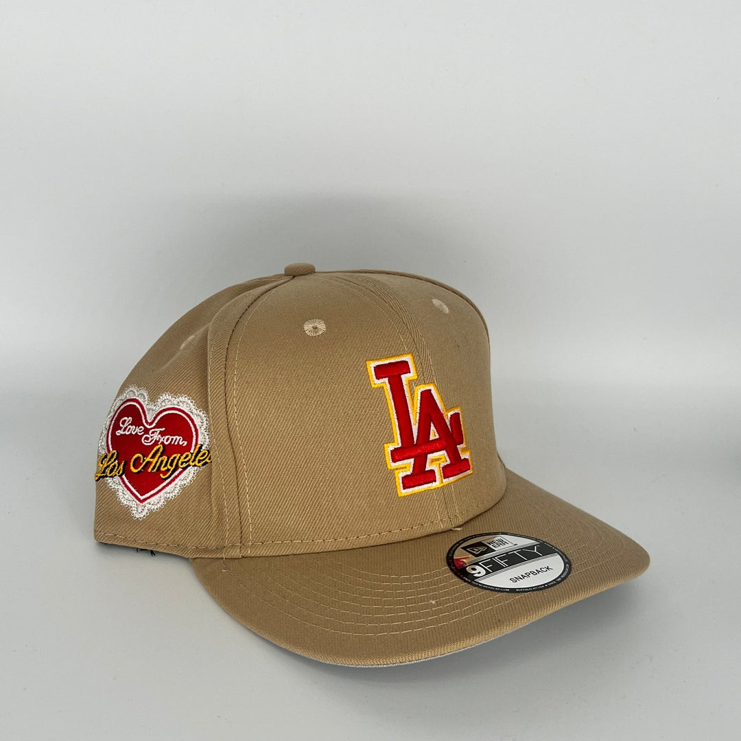 Brown Los Angeles Dodgers Love From Los Angeles Side Patch New Era MLB 9Fifty Snapback Hat