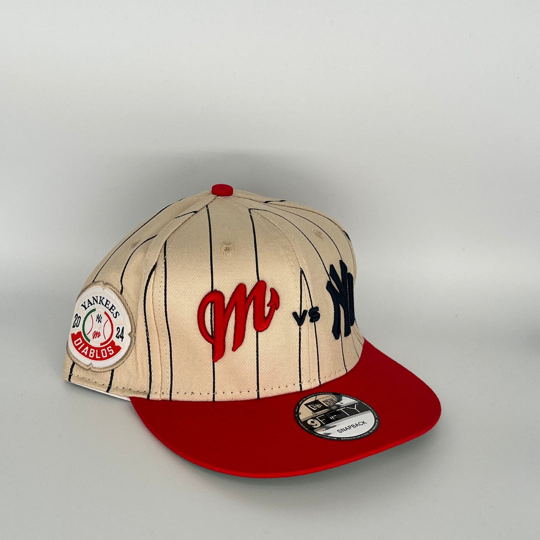 Brown Red New York Yankees Vs Diablos New York Yankees Diablos Side Patch New Era MLB 9Fifty Snapback Hat