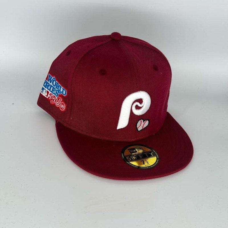 Maroon Philadelphia Phillies New Era MLB 59Fifty Fitted Hat