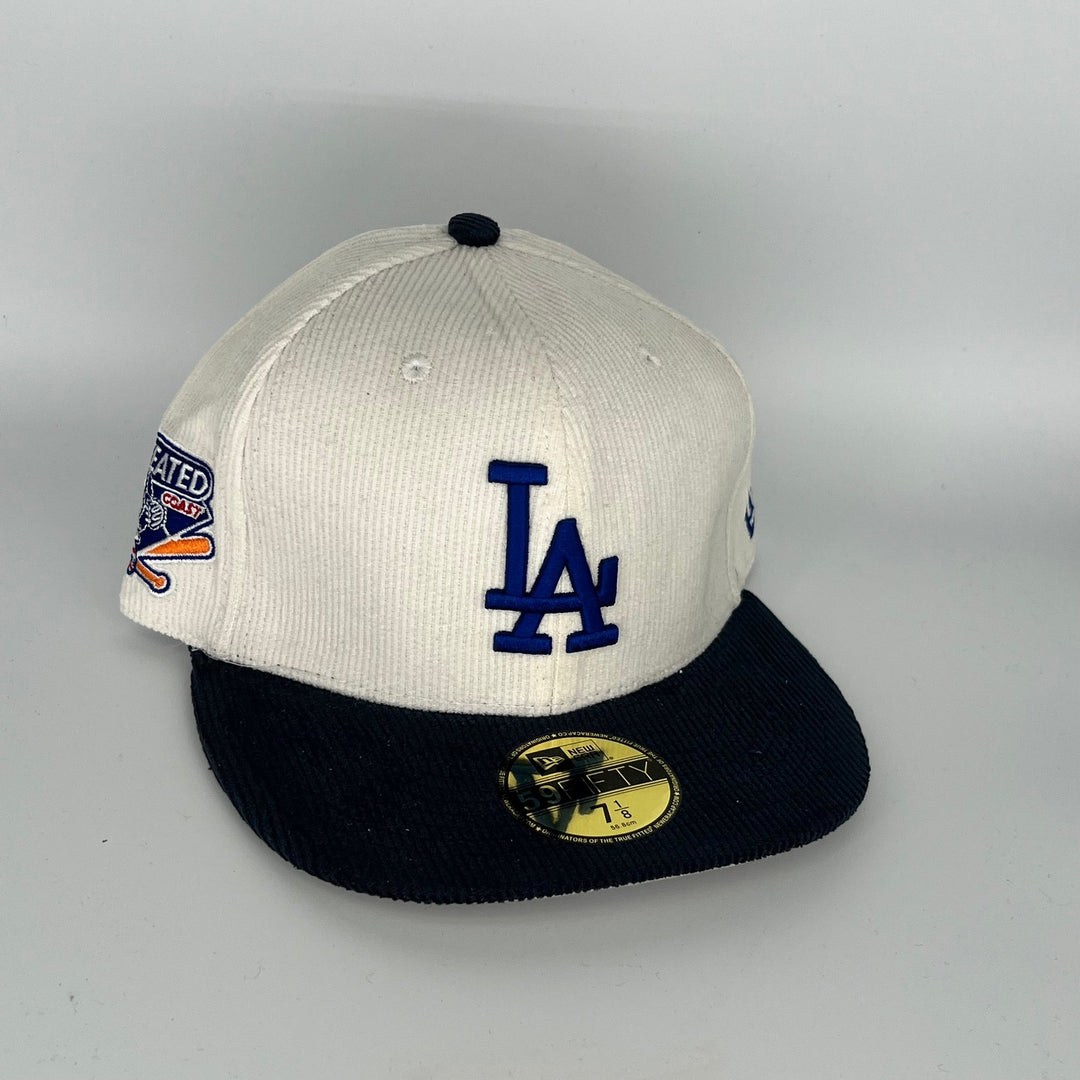White Black Los Angeles Dodgers 2023 Undefeated West Coast Side Patch New Era MLB 59Fifty Fitted Hat