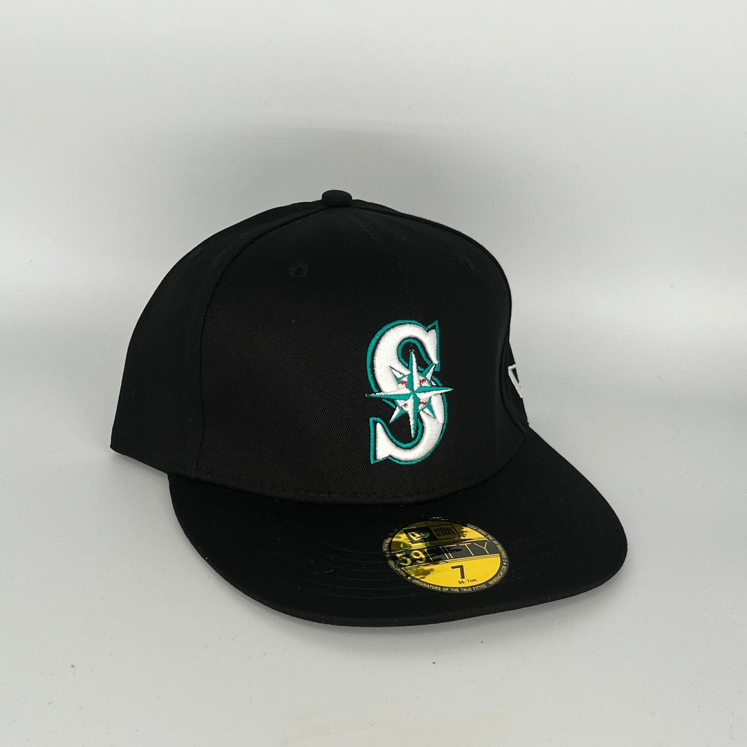 Black Seattle Mariners New Era MLB 59Fifty Fitted Hat