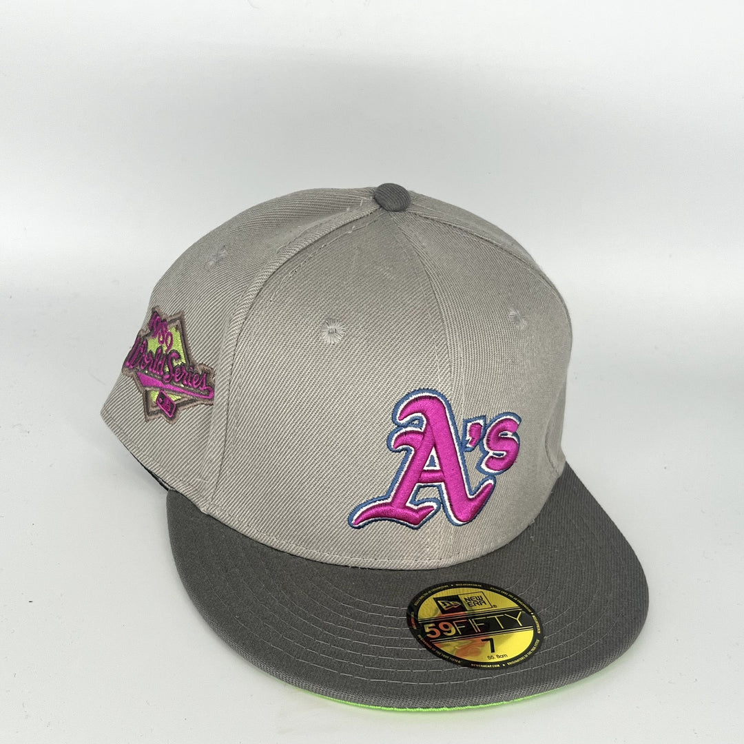 Gray Athletics 1989 World Series SP New Era MLB 59Fifty Fitted Hat