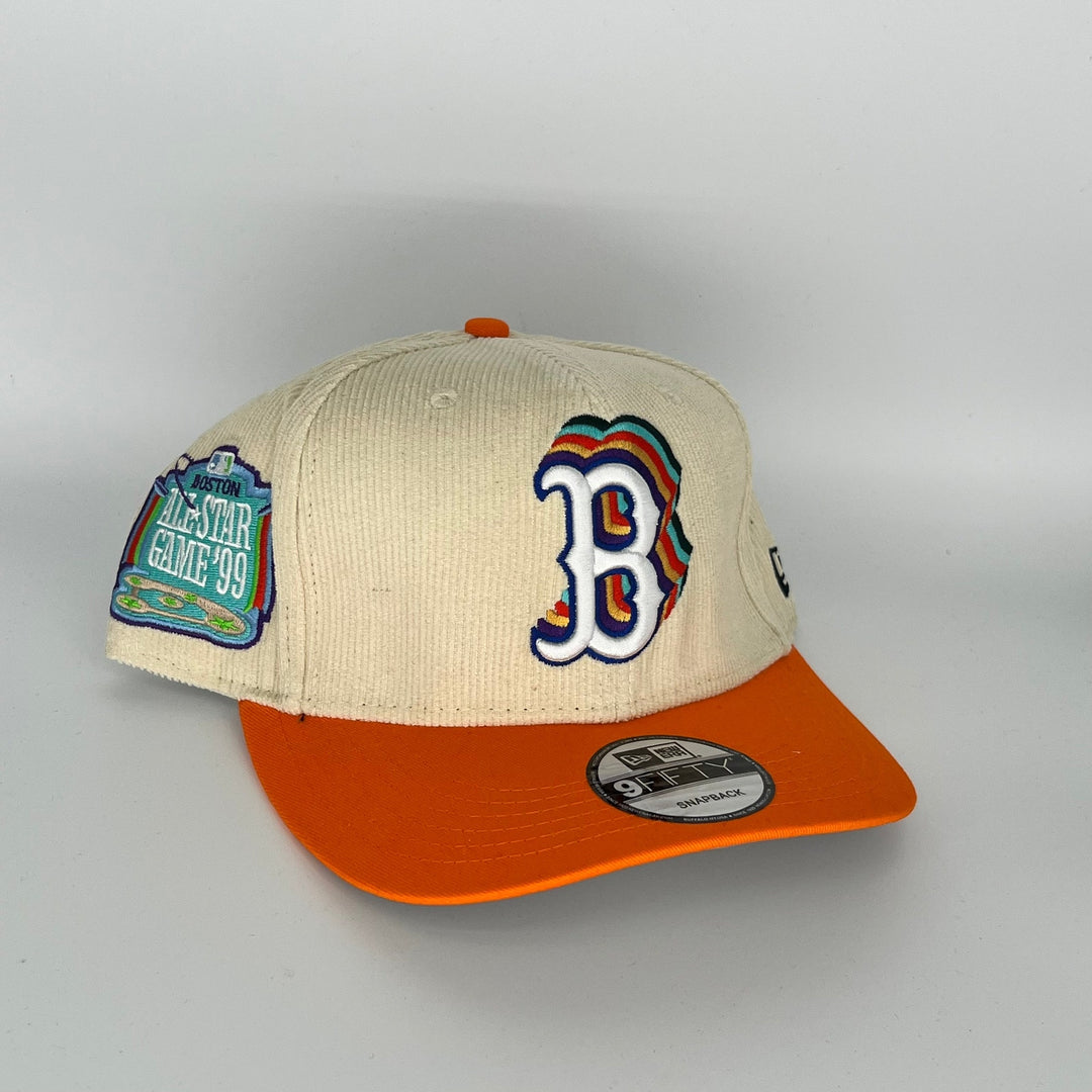 Cream Orange Boston Red Sox 1999 Boston All Star Game Side Patch New Era MLB 9Fifty Snapback Hat