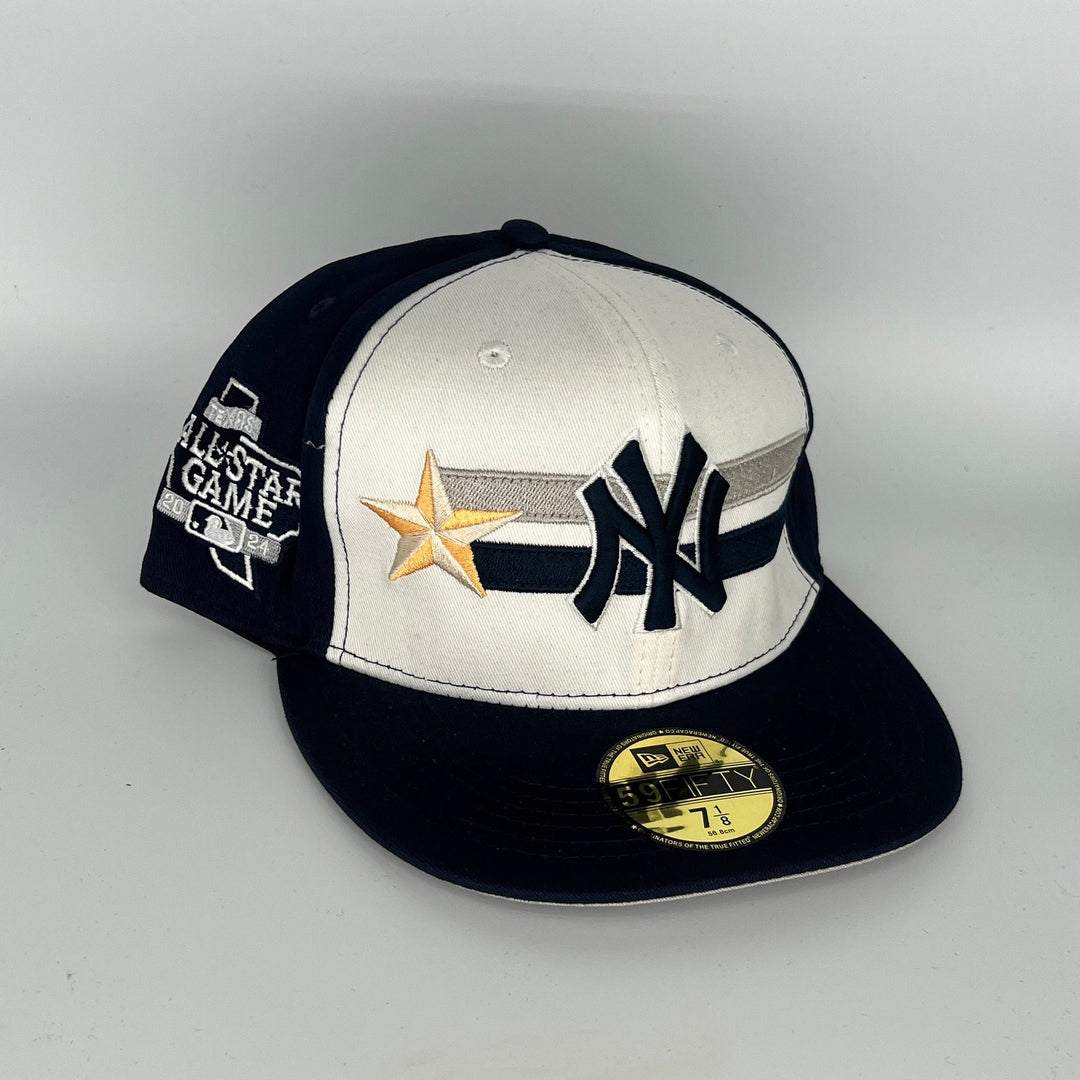 White Black New York Yankees 2024 Texas All Star Game Side Patch New Era MLB 59Fifty Fitted Hat