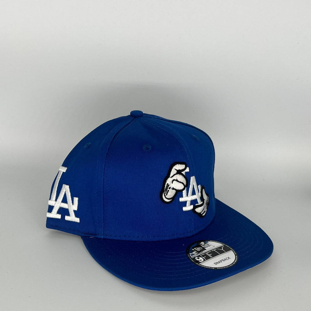 Blue Los Angeles Dodgers LA Side Patch New Era MLB 9Fifty Snapback Hat