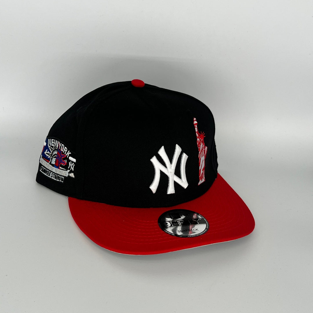 Black Red New York Yankees NY Stadium Subway Series Side Patch New Era MLB 9Fifty Snapback Hat
