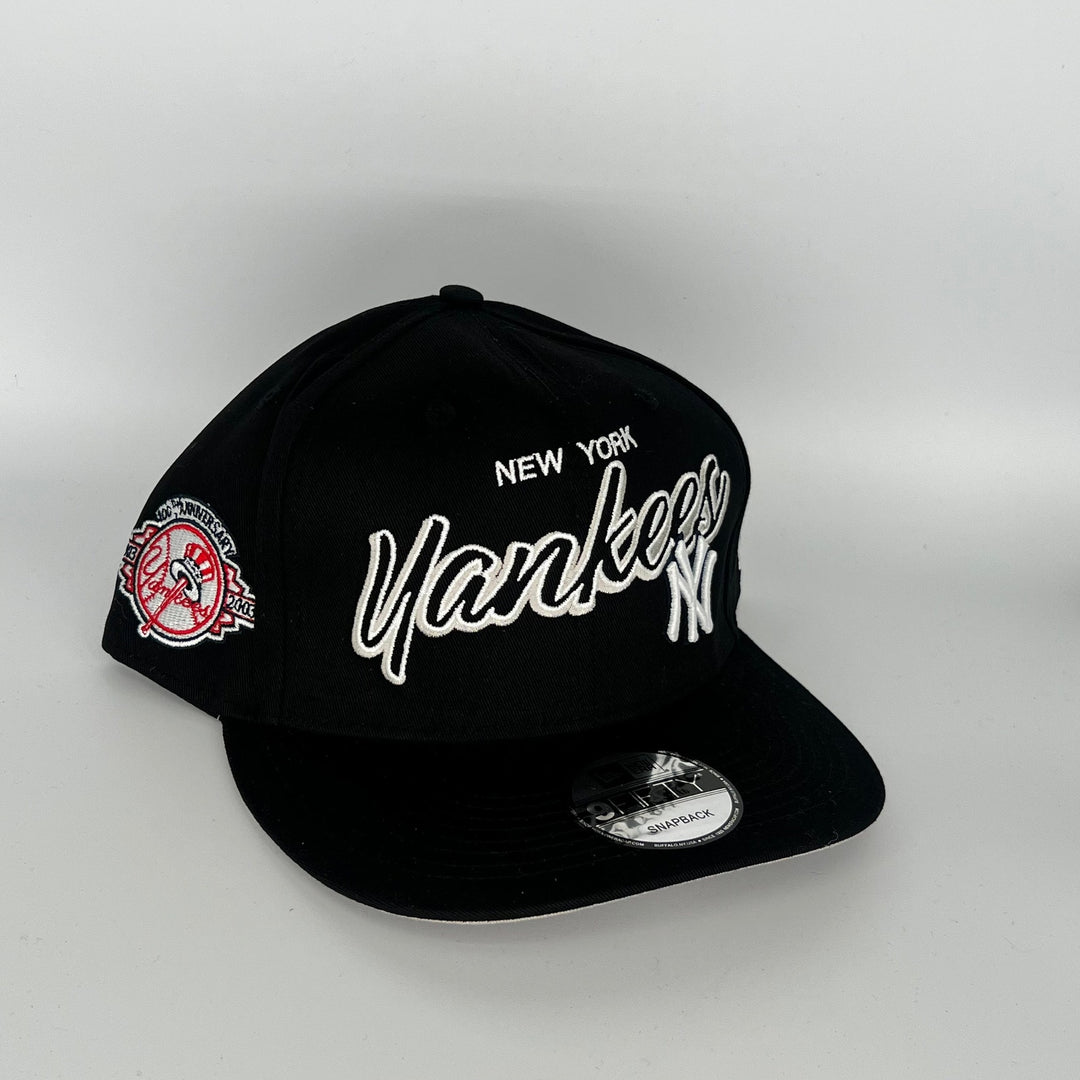 Black New York Yankees100th Anniversary Side Patch New Era MLB 9Fifty Snapback Hat
