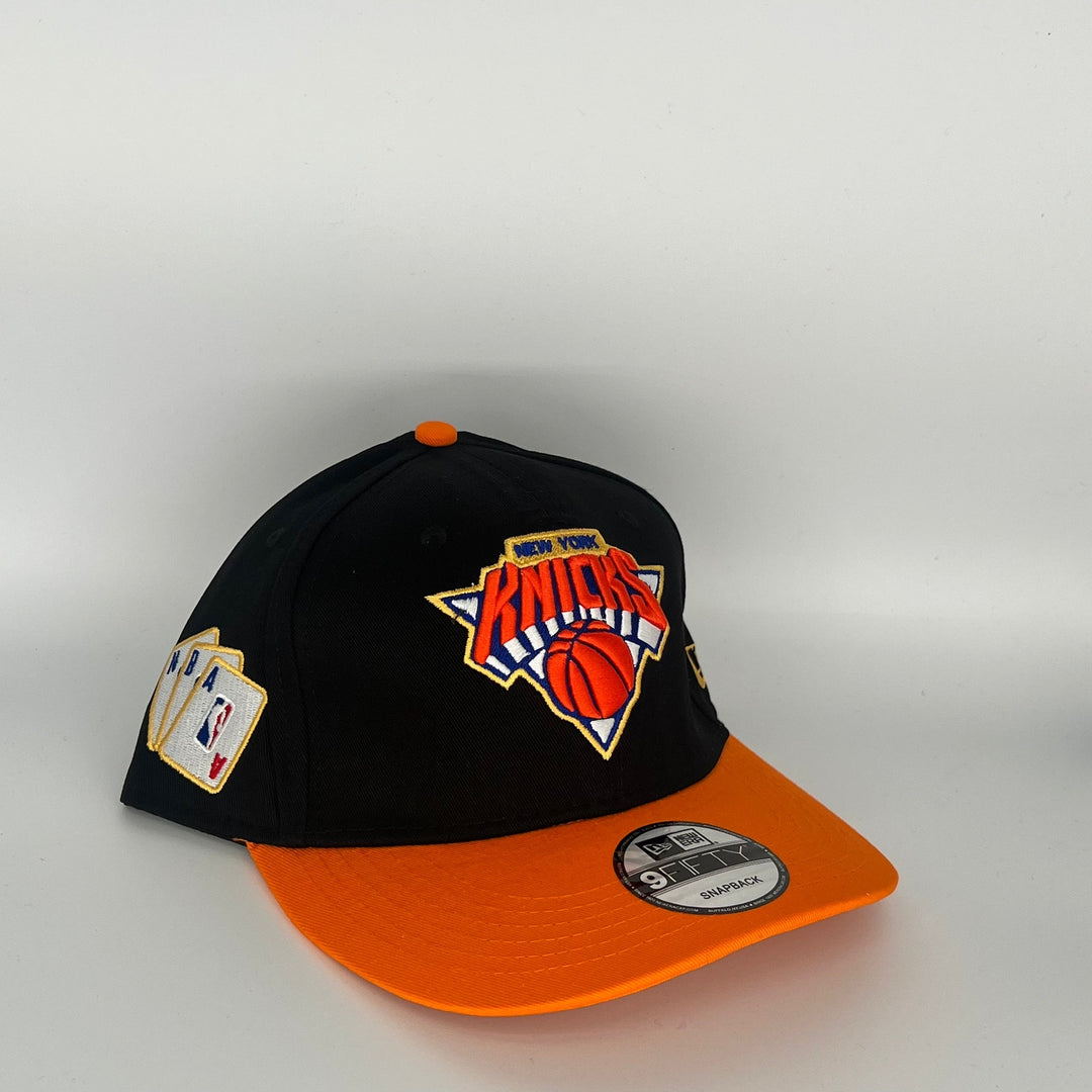 Black Orange New York Knicks NBA Side Patch New Era NBA 9Fifty Snapback Hat