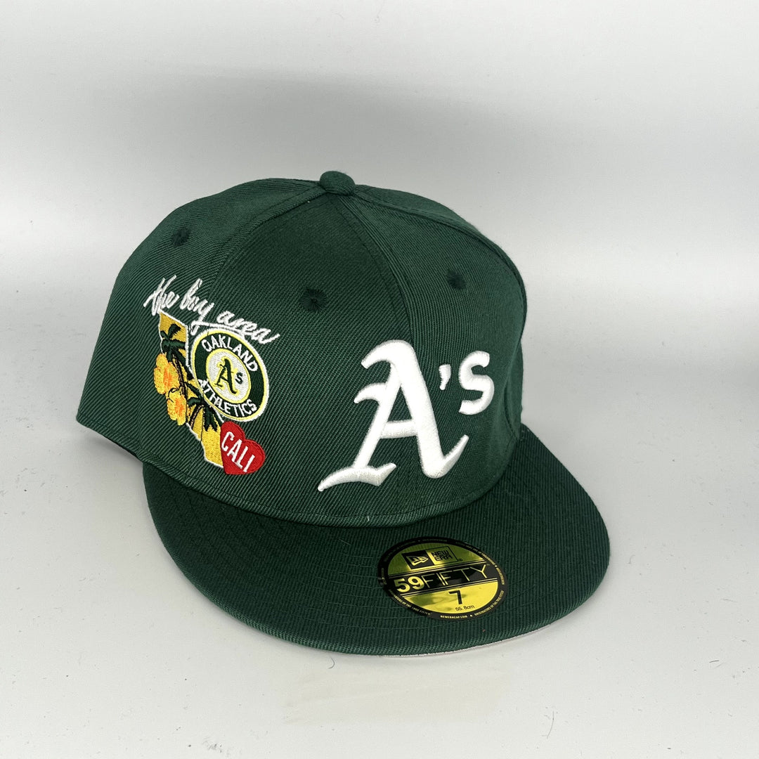 Green Athletics New Era MLB 59Fifty Fitted Hat