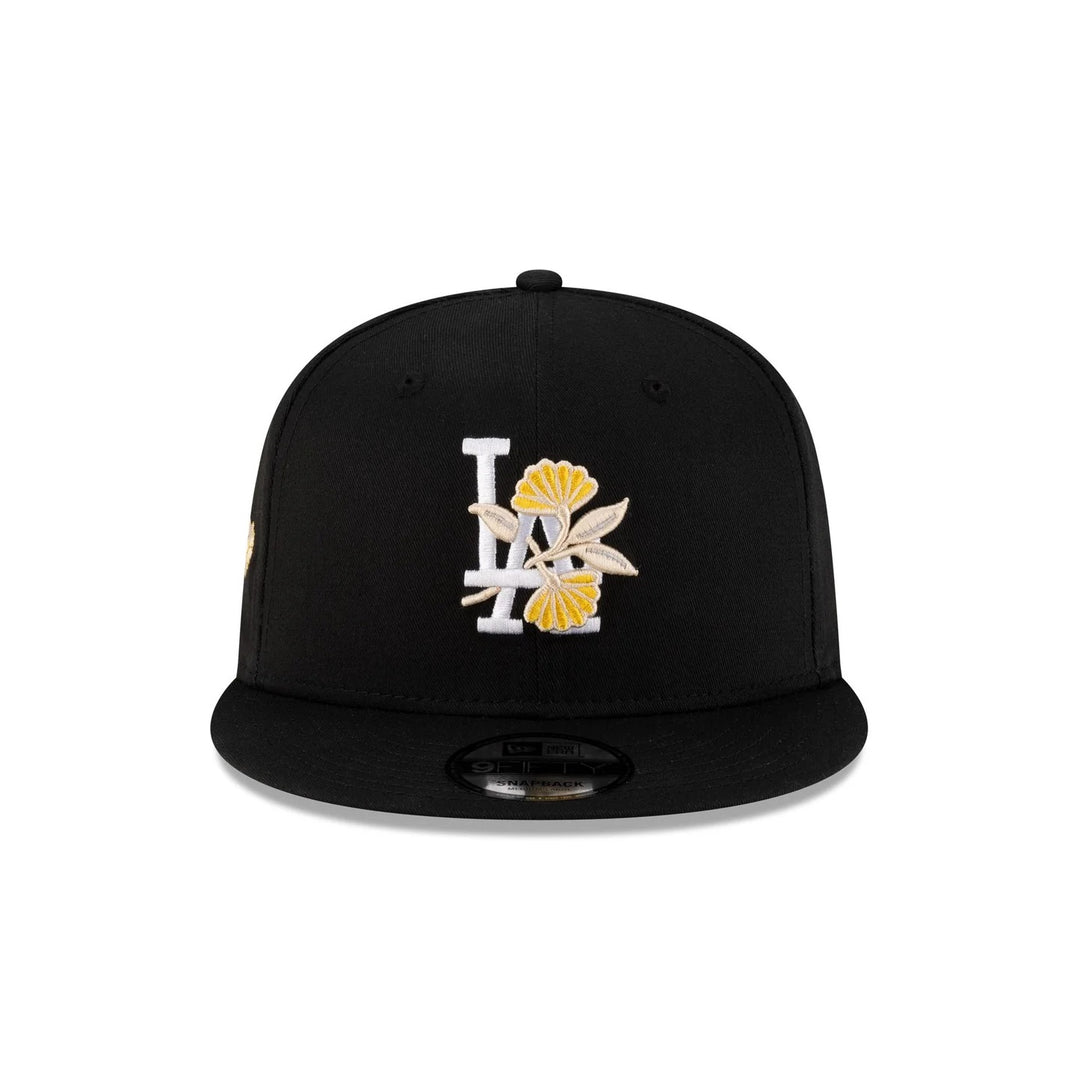 Black Los Angeles Flower SP New Era MLB 9Fifty Snapback Hat